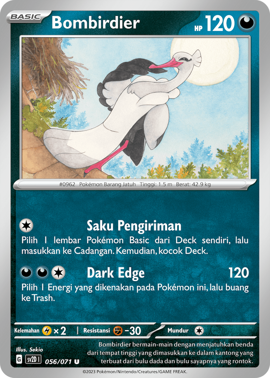 Bombirdier 056 — Letusan Tanah (Indonesian Pokémon TCG card)