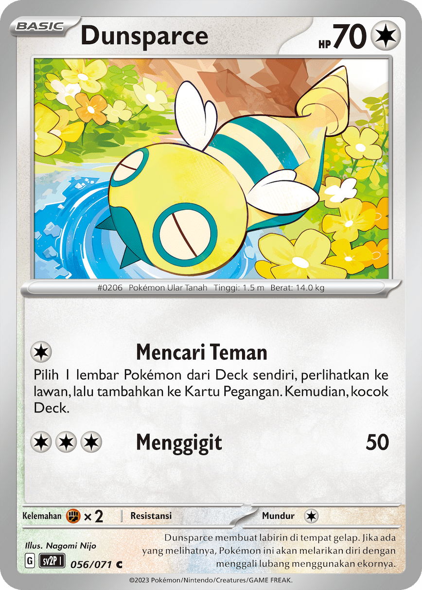 Dunsparce 056 — Mara Bahaya Salju (Indonesian Pokémon TCG card)