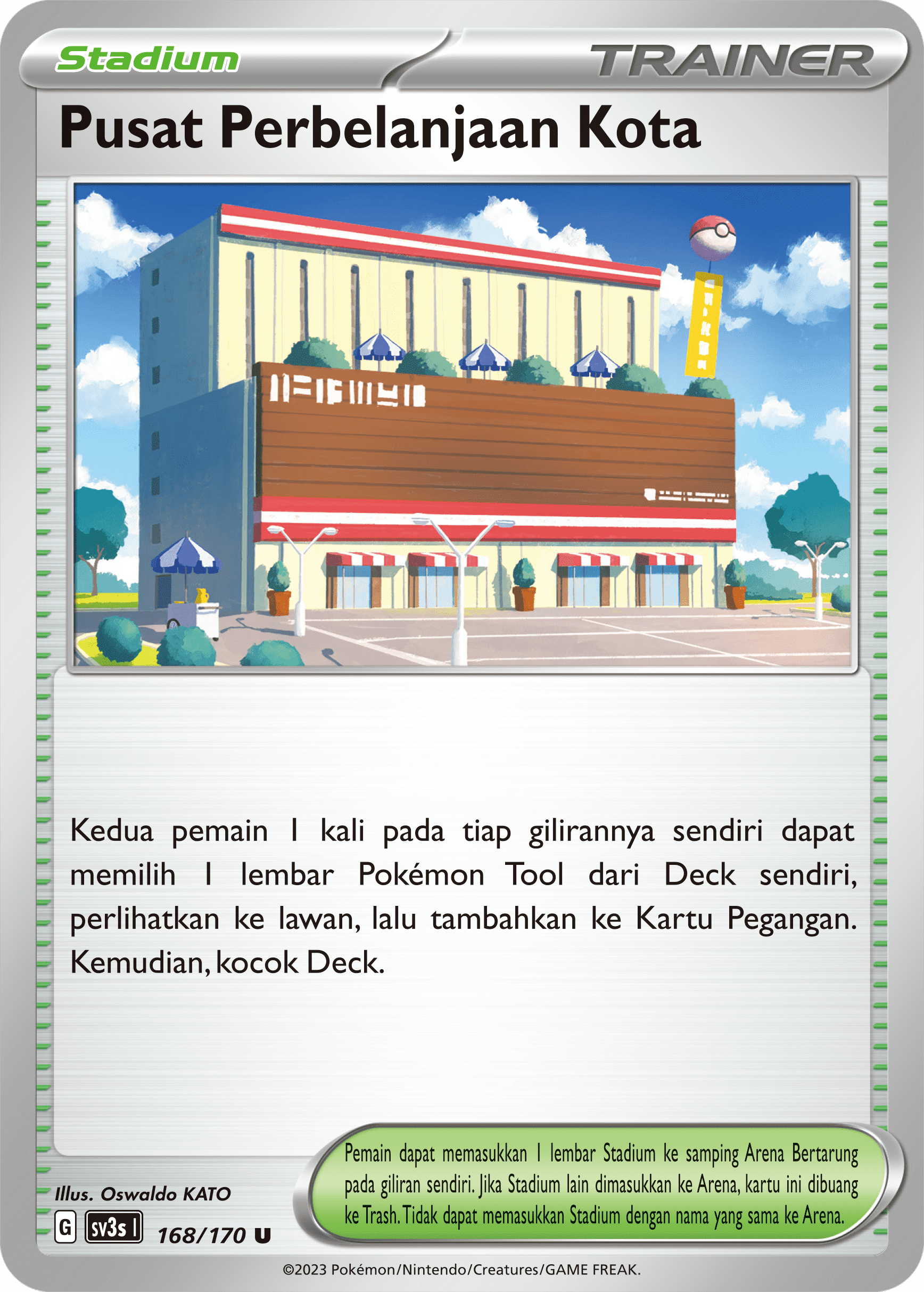 Pusat Perbelanjaan Kota 168 — Kilau Hitam (Indonesian Pokémon TCG card)