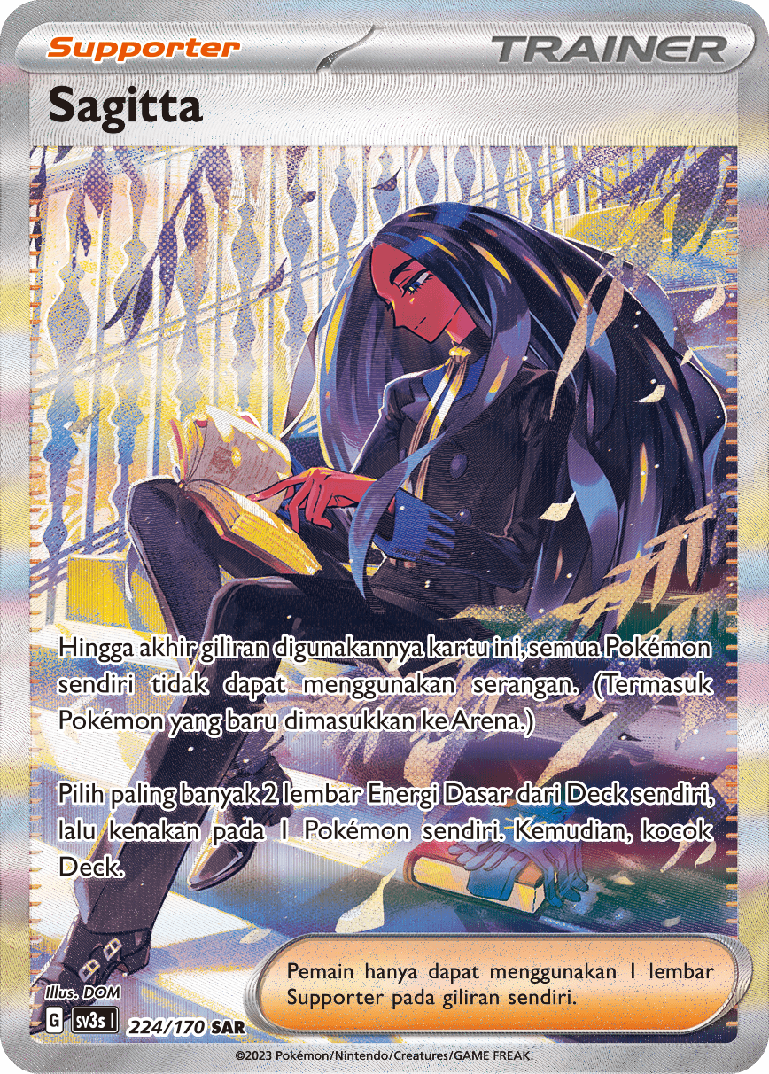 Sagitta 224 — Kilau Hitam (Indonesian Pokémon TCG card)