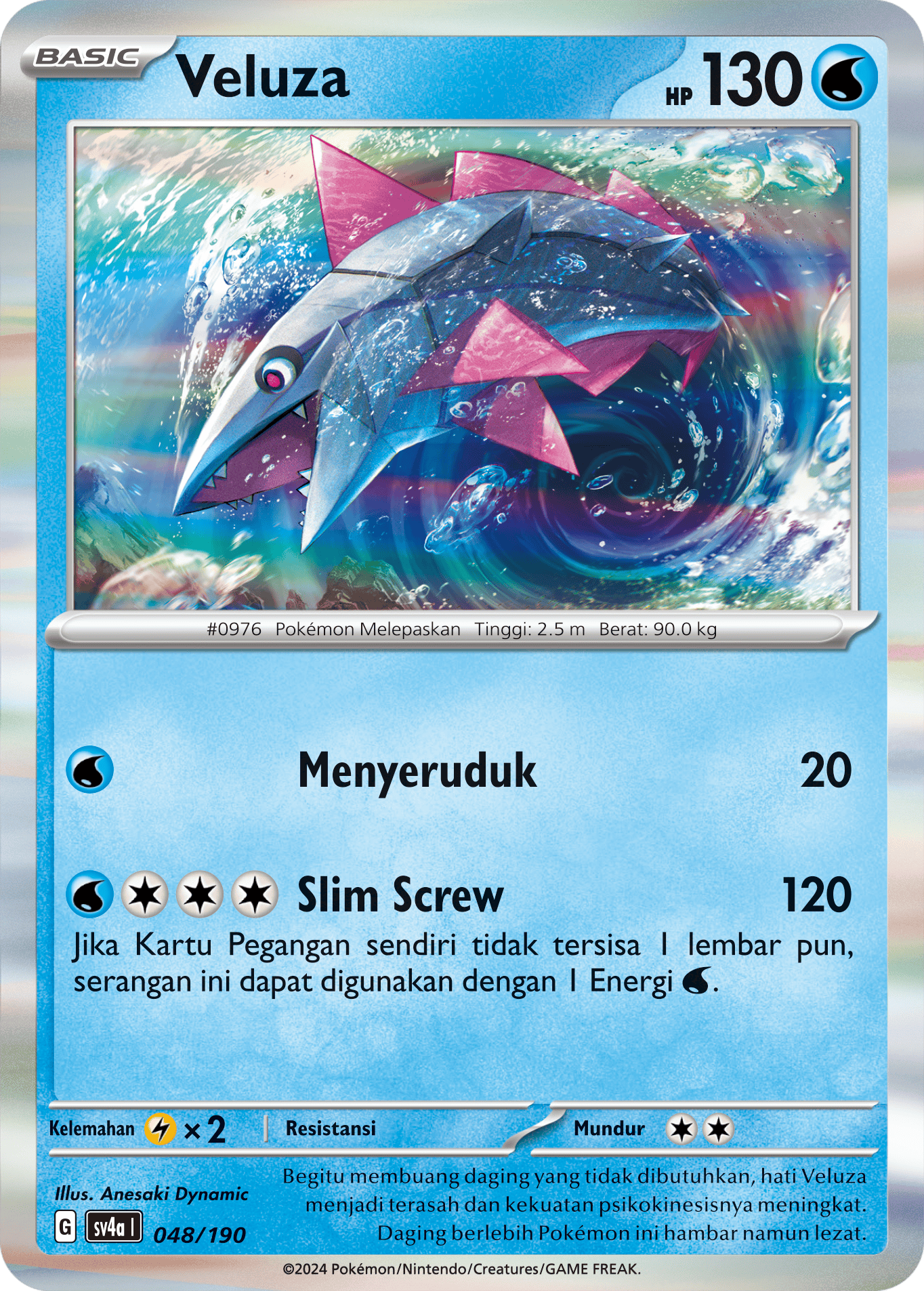 Veluza 048 — Harta Berkilau ex (Indonesian Pokémon TCG card)