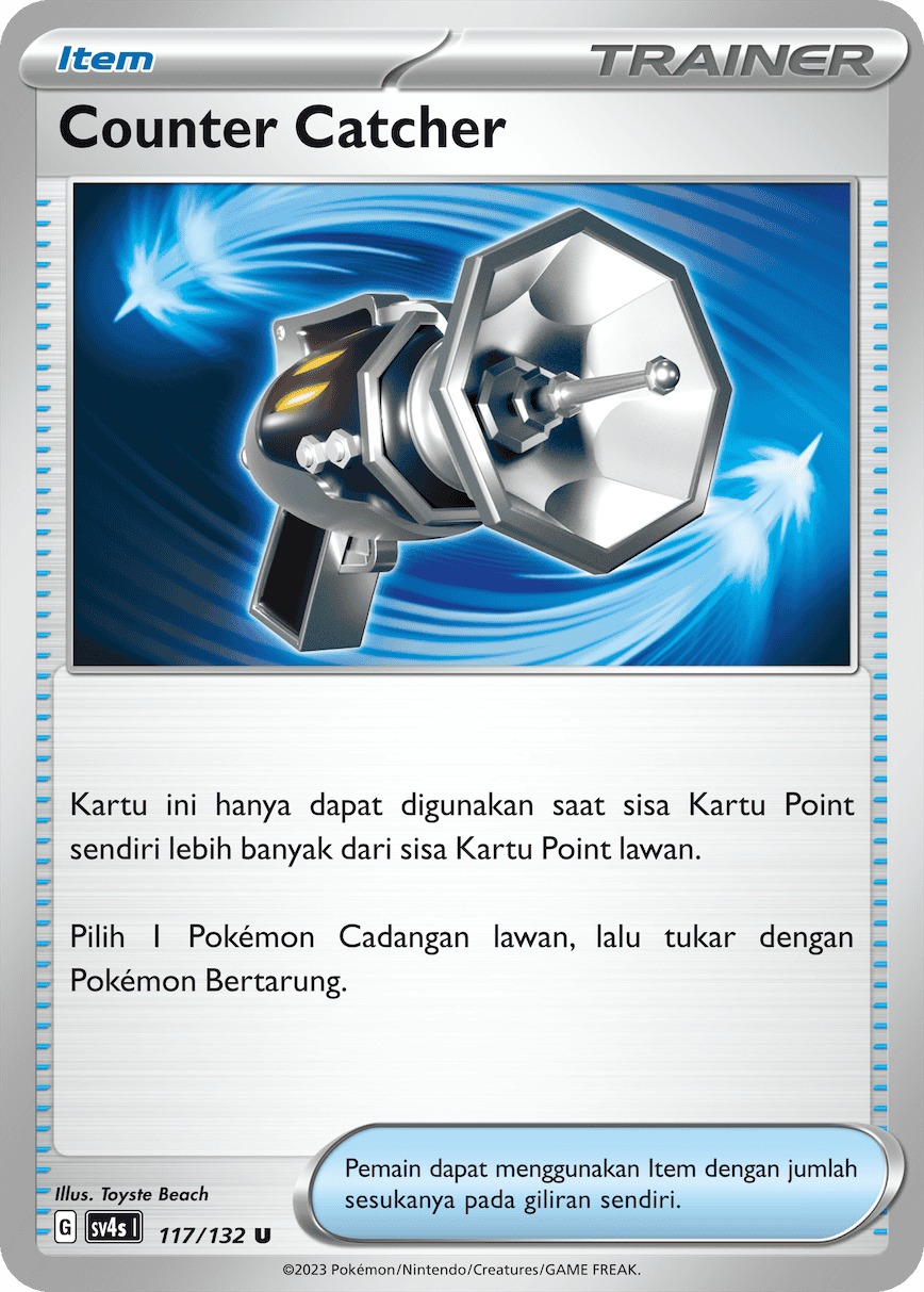 Counter Catcher 117/132 — Pertemuan Paradoks (Indonesian Pokémon TCG card)