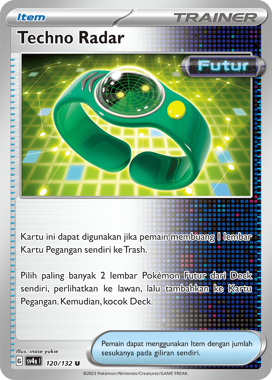 Techno Radar 120/132 — Pertemuan Paradoks (Indonesian Pokémon TCG card)
