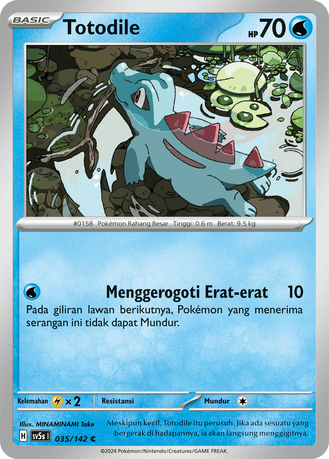 Totodile 035 — Paradoks Andalan (Indonesian Pokémon TCG card)
