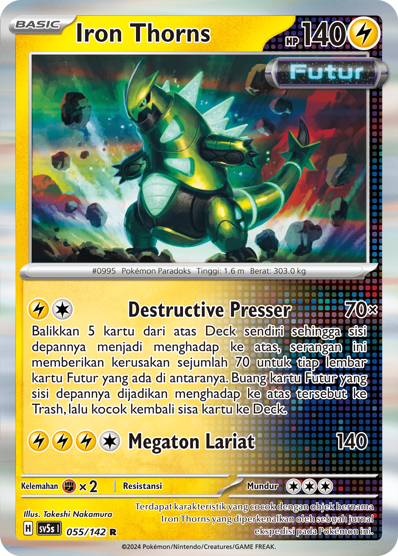 Iron Thorns 055 — Paradoks Andalan (Indonesian Pokémon TCG card)