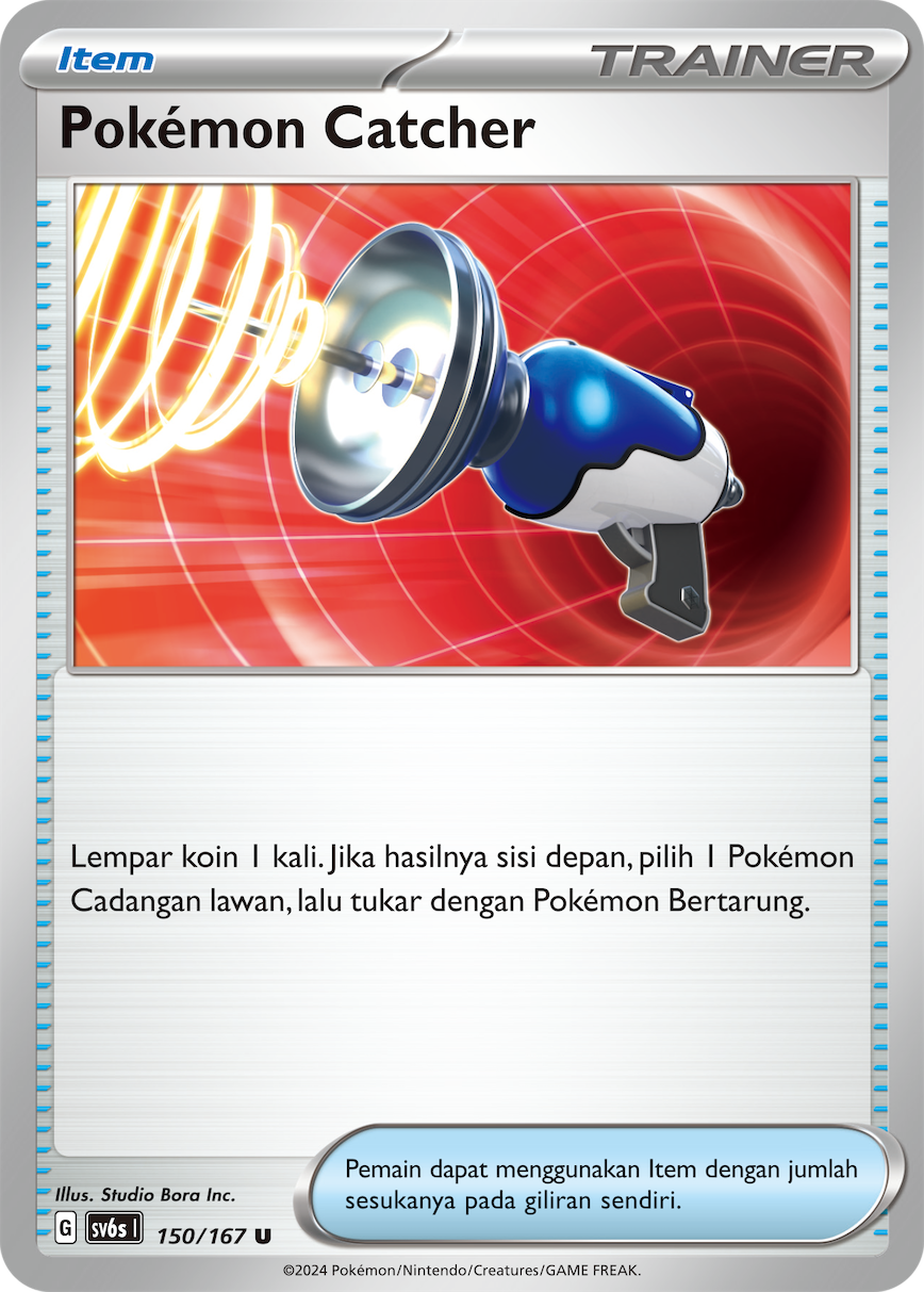 Pokémon Catcher 150 — Topeng Transfigurasi (Indonesian Pokémon TCG card)