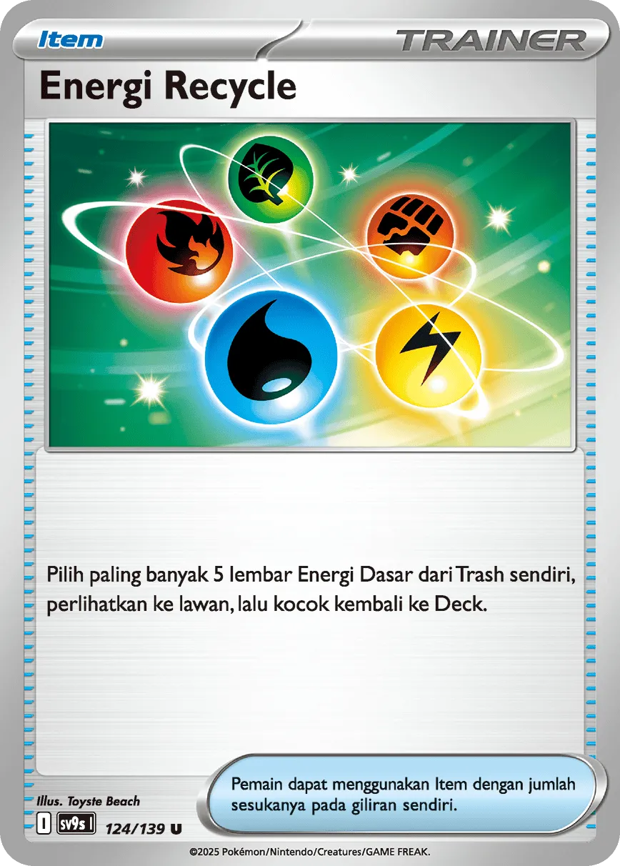 Energy Recycler 124 — Ikatan Takdir (Indonesian Pokémon TCG card)