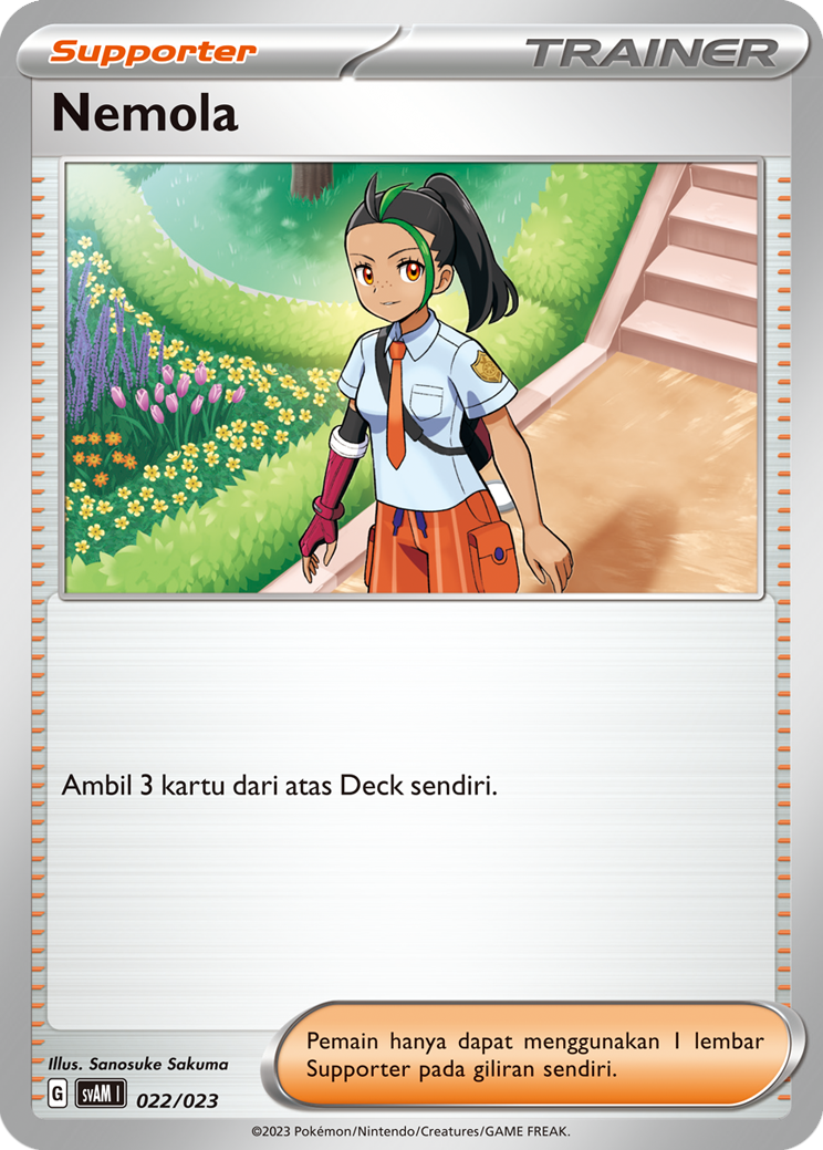 Nemola 022 — Fuecoco & Ampharos ex (Indonesian Pokémon TCG card)
