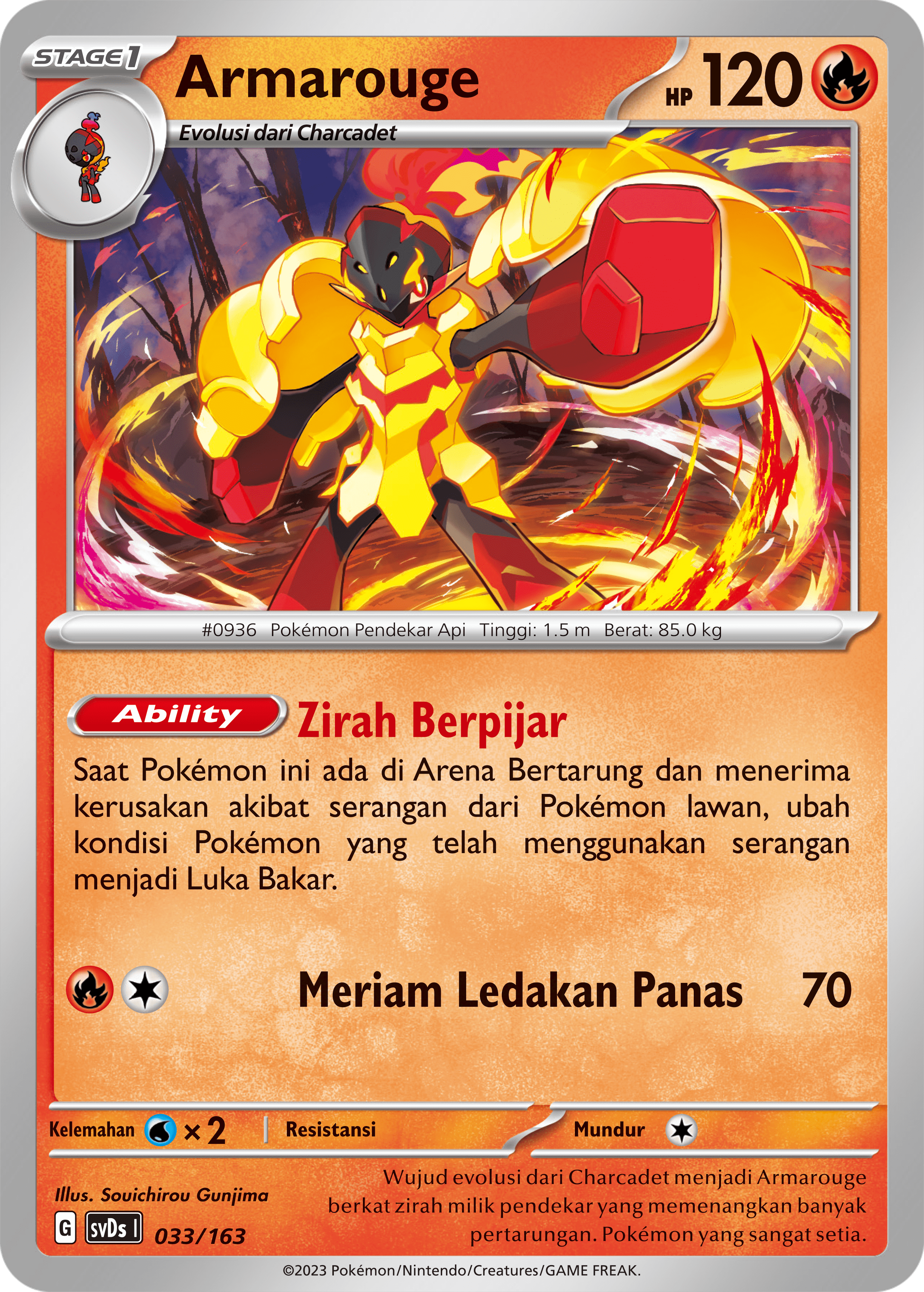 Armarouge 033 — Deck Ringkas ex (Indonesian Pokémon TCG card)