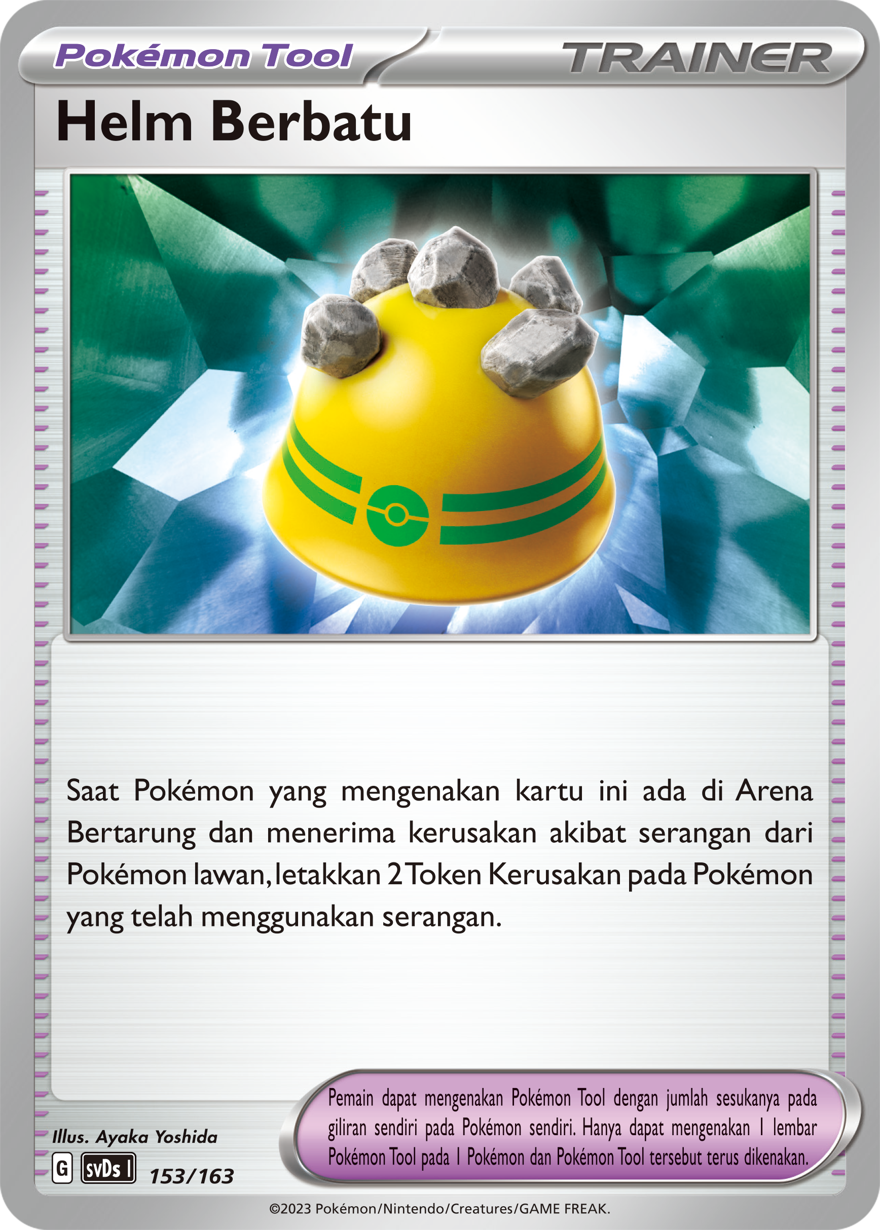 Helm Berbatu 153 — Deck Ringkas ex (Indonesian Pokémon TCG card)
