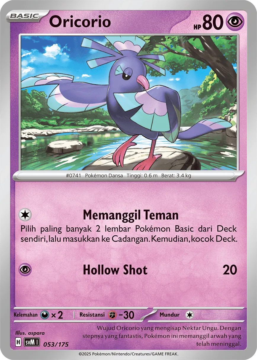 Oricorio 053 — Generations Starter Decks (Indonesian Pokémon TCG card)