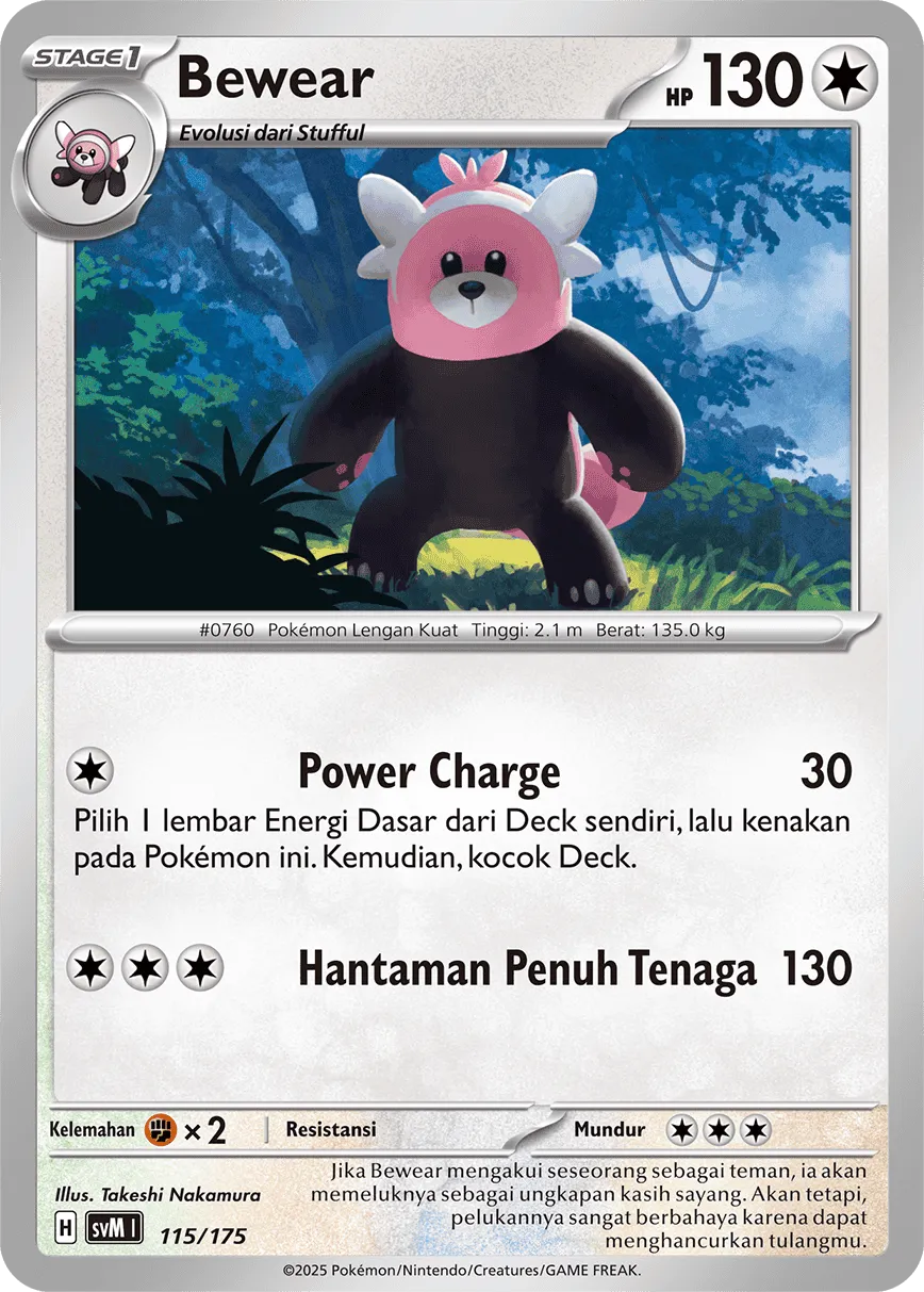 Bewear 115 — Generations Starter Decks (Indonesian Pokémon TCG card)