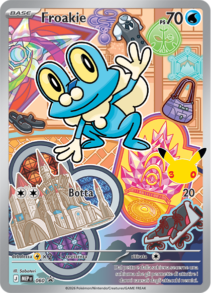Froakie 060 — Illustrazione Primi Compagni D’Avventura – Serie 1 - 2 - 3 (Italian Pokémon TCG card)