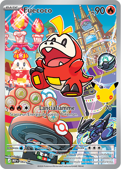 Fuecoco 062 — Illustrazione Primi Compagni D’Avventura – Serie 1 - 2 - 3 (Italian Pokémon TCG card)