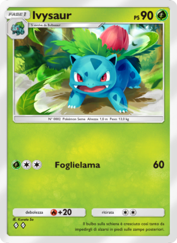 Ivysaur 002/286 — Geni Supremi (Italian Pokémon TCG card)