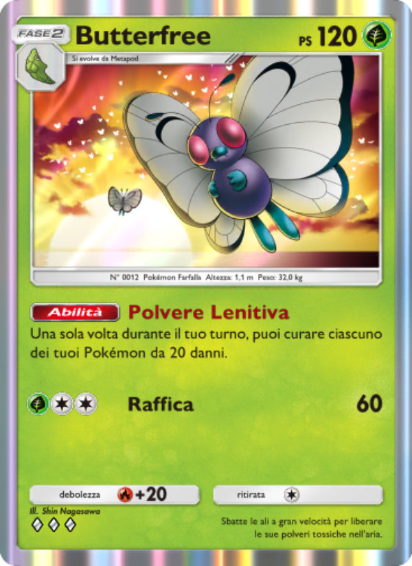 Butterfree 007/286 — Geni Supremi (Italian Pokémon TCG card)