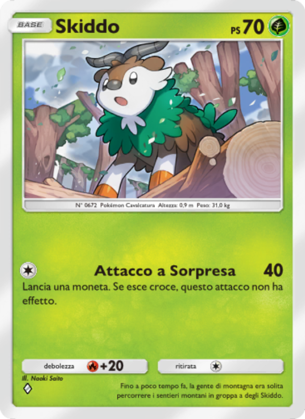 Skiddo 031/286 — Geni Supremi (Italian Pokémon TCG card)