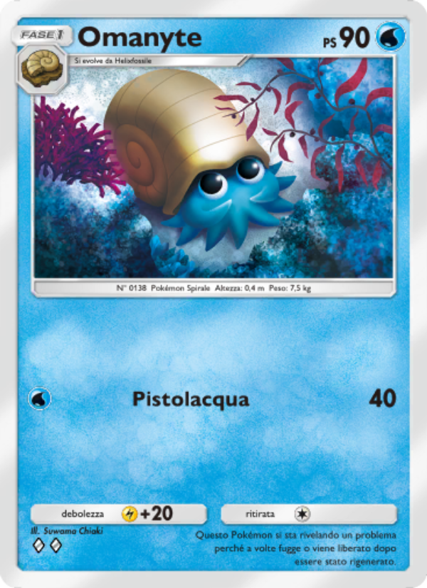 Omanyte 081/286 — Geni Supremi (Italian Pokémon TCG card)