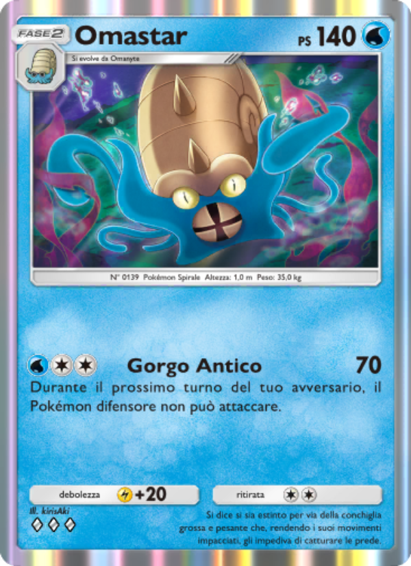 Omastar 082/286 — Geni Supremi (Italian Pokémon TCG card)