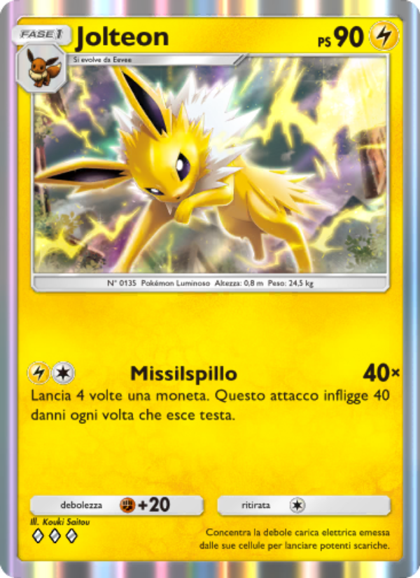 Jolteon 102/286 — Geni Supremi (Italian Pokémon TCG card)