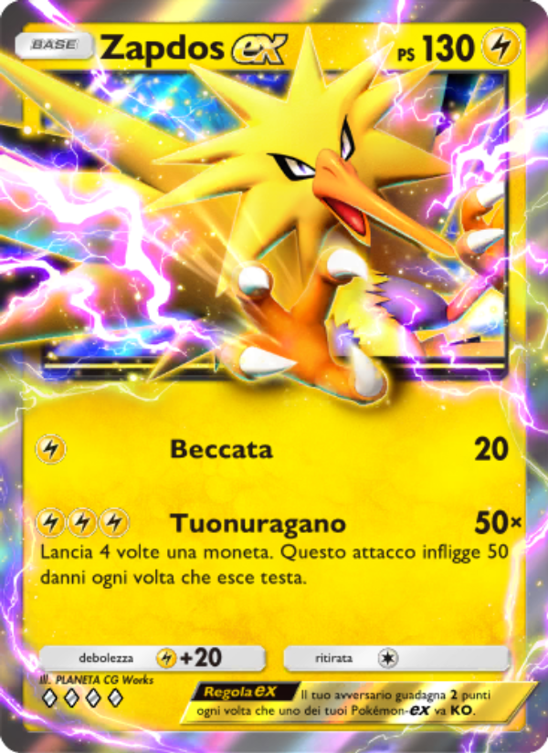 Zapdos-ex 104/286 — Geni Supremi (Italian Pokémon TCG card)