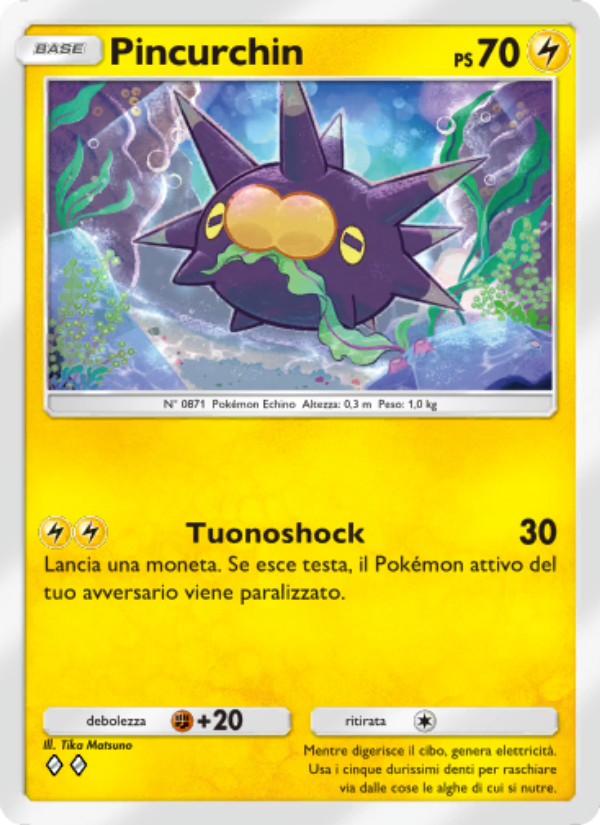 Pincurchin 112/286 — Geni Supremi (Italian Pokémon TCG card)