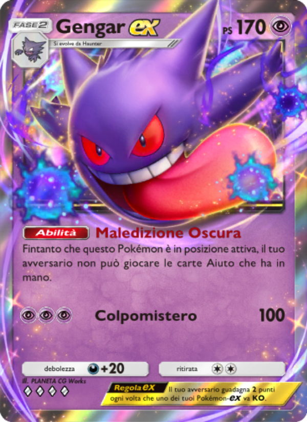 Gengar-ex 123/286 — Geni Supremi (Italian Pokémon TCG card)