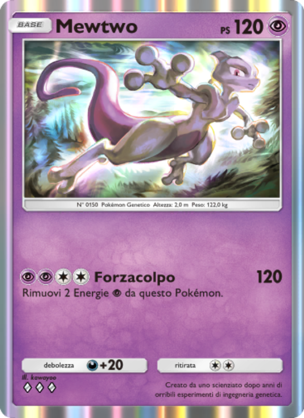 Mewtwo 128/286 — Geni Supremi (Italian Pokémon TCG card)