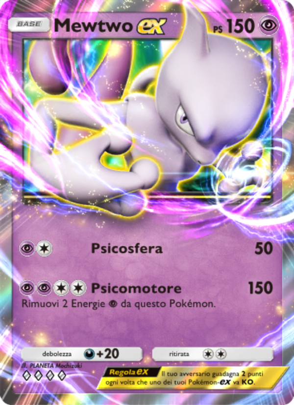 Mewtwo-ex 129/286 — Geni Supremi (Italian Pokémon TCG card)