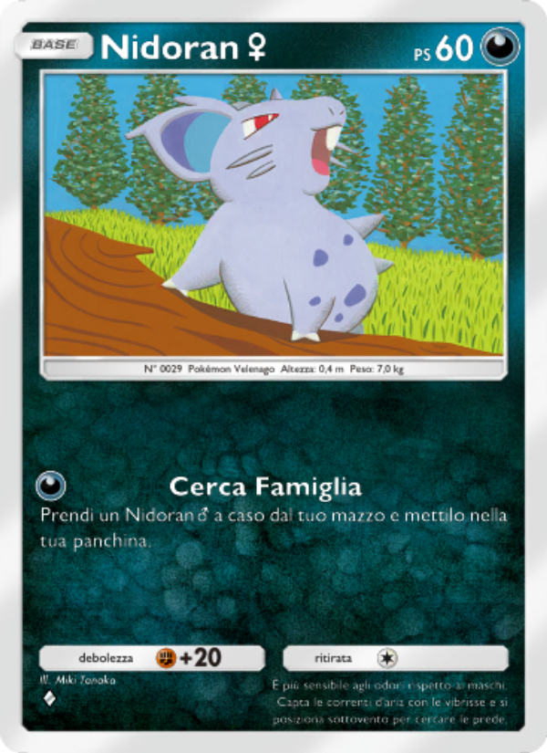 Nidoran ♀ 166/286 — Geni Supremi (Italian Pokémon TCG card)