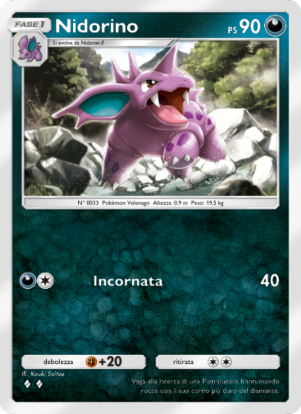 Nidorino 170/286 — Geni Supremi (Italian Pokémon TCG card)