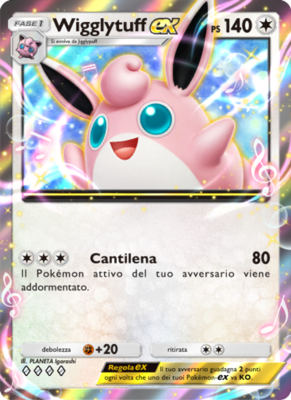 Wigglytuff-ex 195/286 — Geni Supremi (Italian Pokémon TCG card)