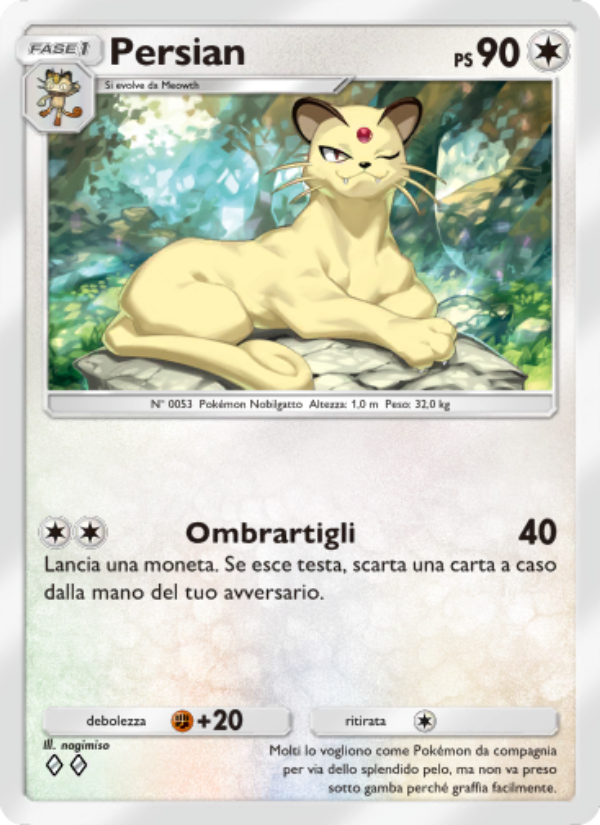 Persian 197/286 — Geni Supremi (Italian Pokémon TCG card)