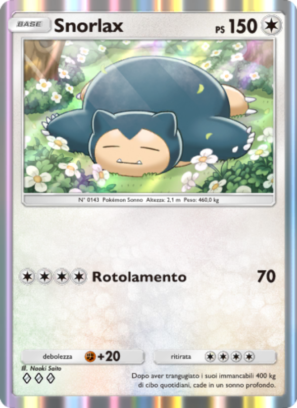 Snorlax 211/286 — Geni Supremi (Italian Pokémon TCG card)