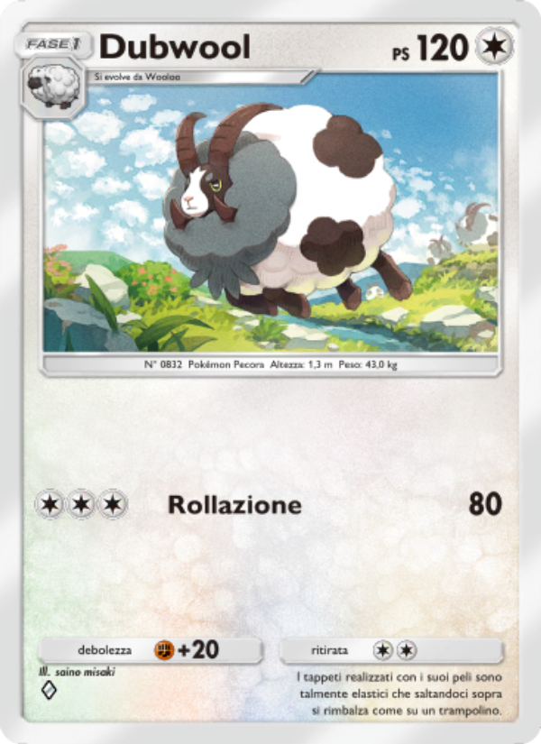 Dubwool 215/286 — Geni Supremi (Italian Pokémon TCG card)