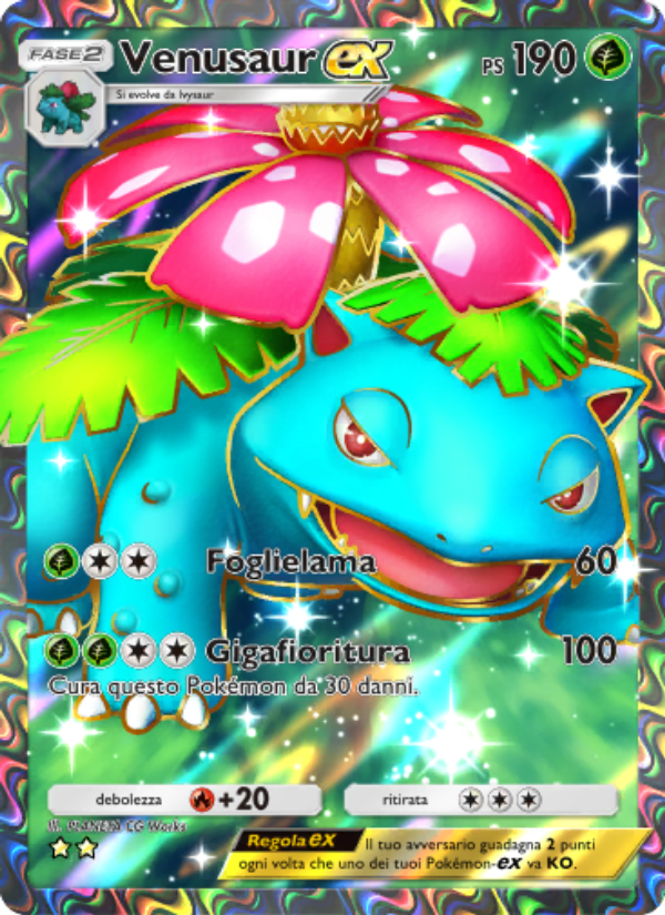Venusaur-ex 251/286 — Geni Supremi (Italian Pokémon TCG card)