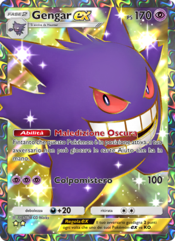 Gengar-ex 261/286 — Geni Supremi (Italian Pokémon TCG card)