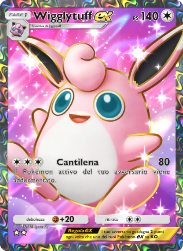 Wigglytuff-ex 265/286 — Geni Supremi (Italian Pokémon TCG card)