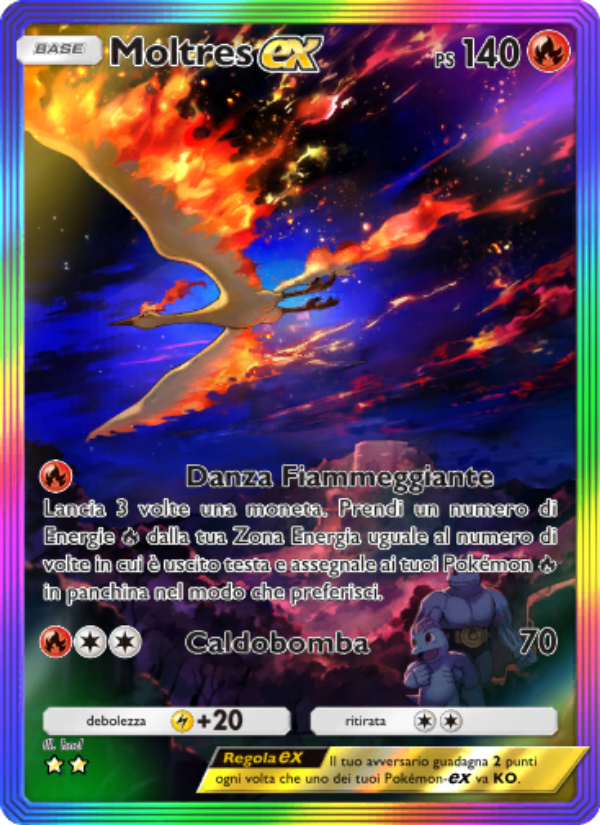 Moltres-ex 274/286 — Geni Supremi (Italian Pokémon TCG card)