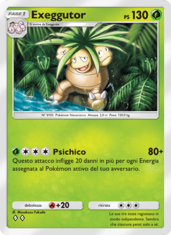 Exeggutor 002/86 — L'Isola Misteriosa (Italian Pokémon TCG card)