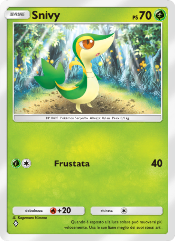 Snivy 004/86 — L'Isola Misteriosa (Italian Pokémon TCG card)