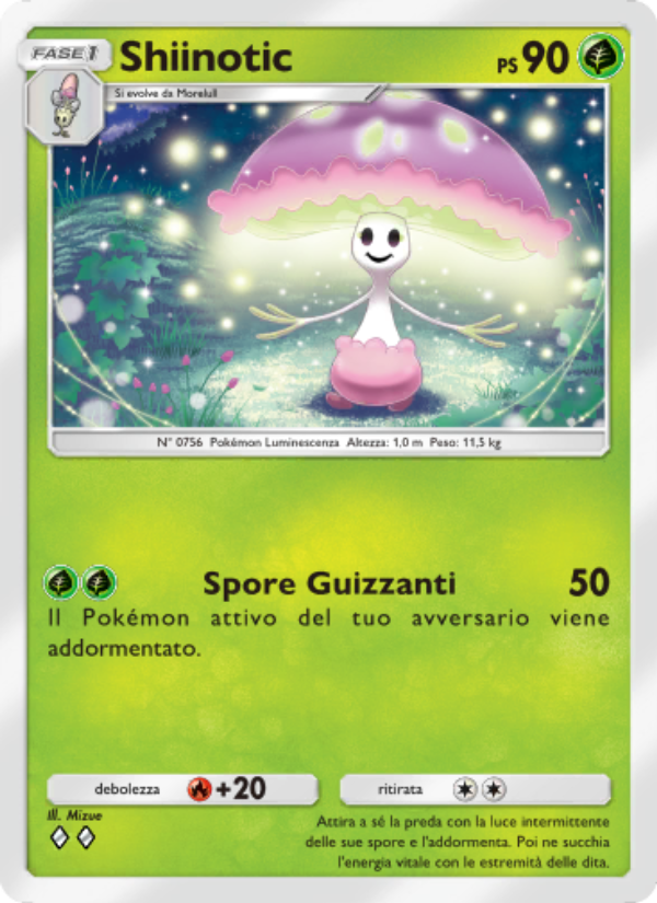 Shiinotic 008/86 — L'Isola Misteriosa (Italian Pokémon TCG card)
