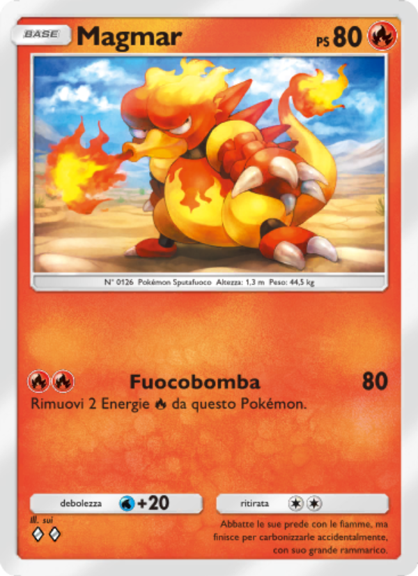 Magmar 012/86 — L'Isola Misteriosa (Italian Pokémon TCG card)