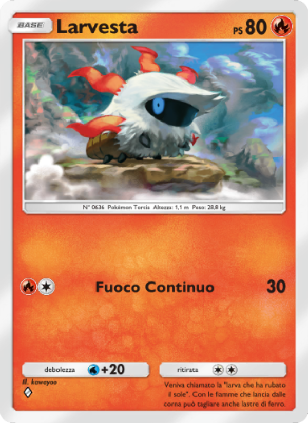 Larvesta 013/86 — L'Isola Misteriosa (Italian Pokémon TCG card)