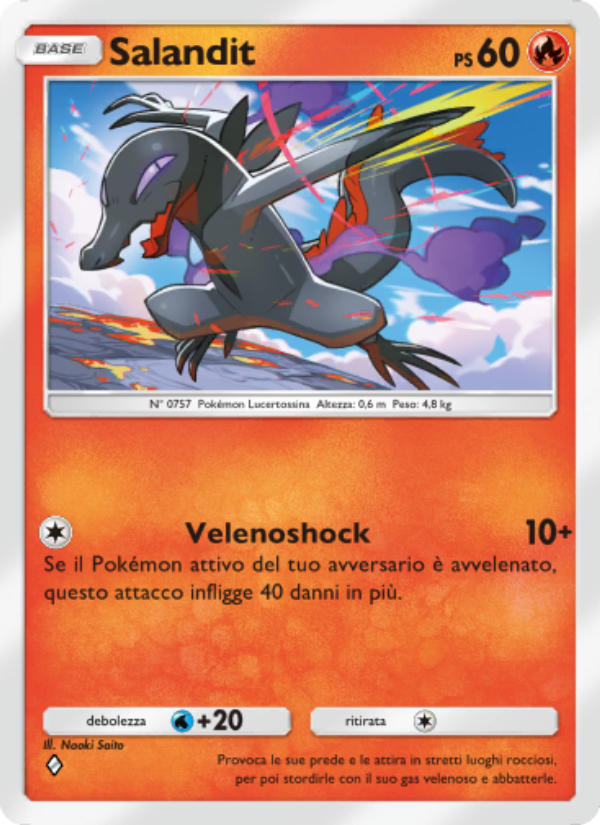 Salandit 015/86 — L'Isola Misteriosa (Italian Pokémon TCG card)