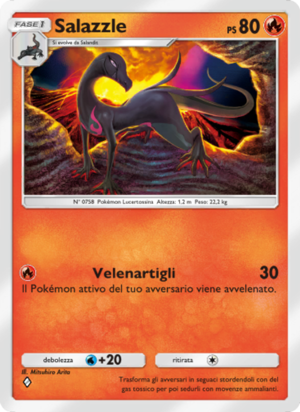 Salazzle 016/86 — L'Isola Misteriosa (Italian Pokémon TCG card)