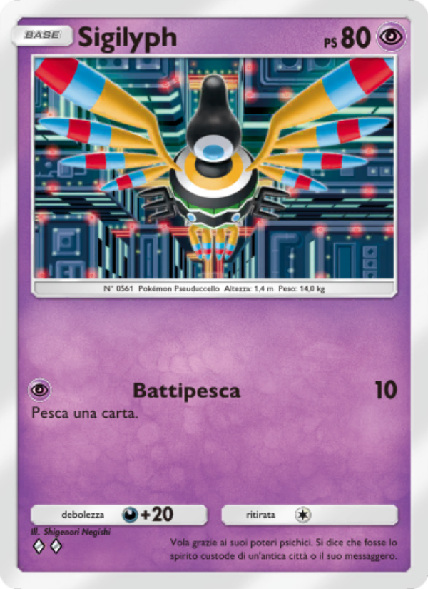 Sigilyph 033/86 — L'Isola Misteriosa (Italian Pokémon TCG card)
