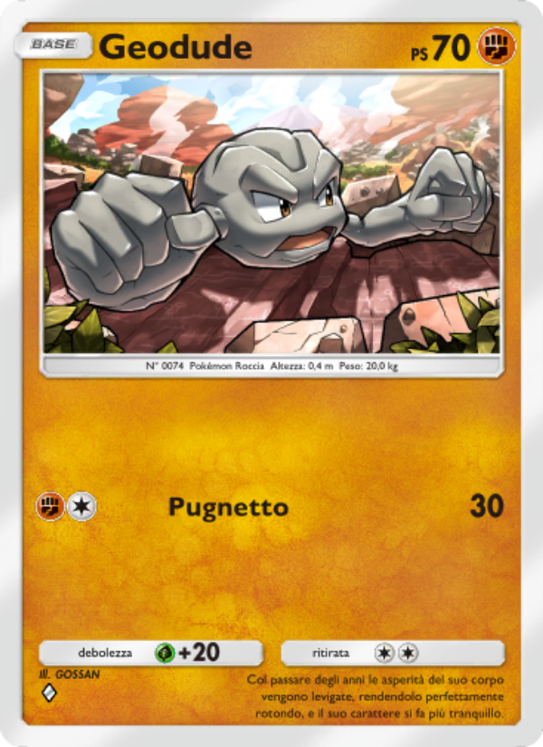 Geodude 043/86 — L'Isola Misteriosa (Italian Pokémon TCG card)