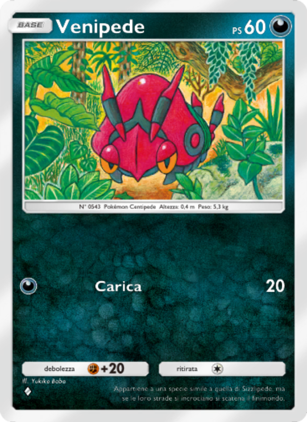 Venipede 053/86 — L'Isola Misteriosa (Italian Pokémon TCG card)