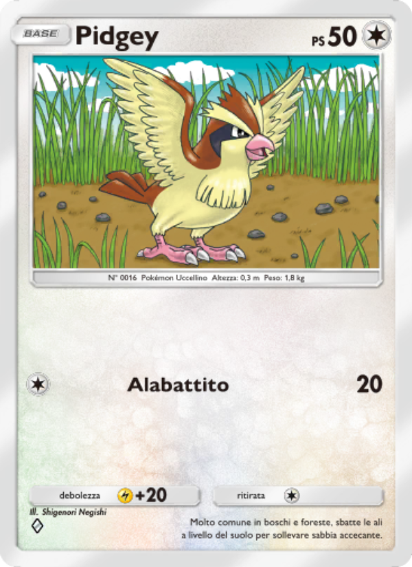 Pidgey 057/86 — L'Isola Misteriosa (Italian Pokémon TCG card)